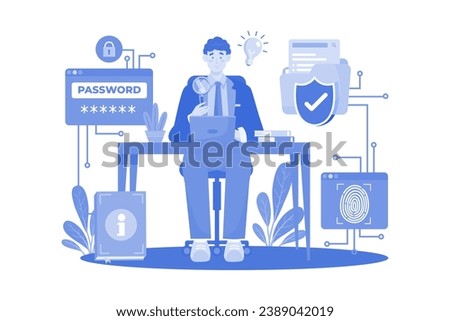 Chief Information Officer Illustration concept on a white background Royalty-Free Stock Photo #2389042019