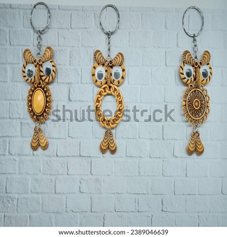 various owl style key chains