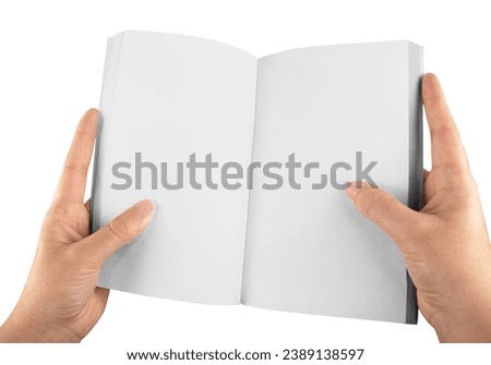 Book in Hand on white background