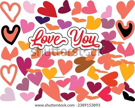 Love Clip Art Design For Valentines Day. 