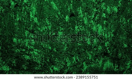 Neon green wall, antique wall background, texture for text. Horror background. Copy space. Scratch wall creative.