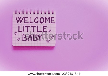 minimalistic welcome little baby background 