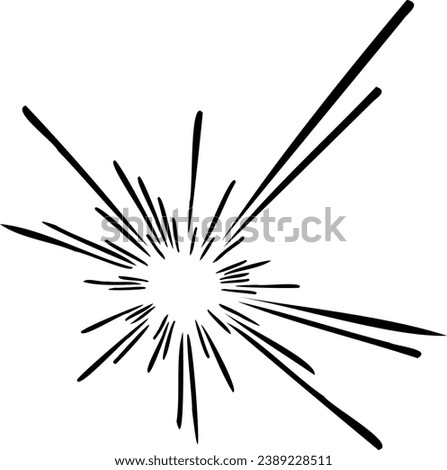 Circular starburst explosion texture. Distressed uneven grunge background. Abstract vector illustration. Overlay to create interesting effect and depth. Isolated on white background.