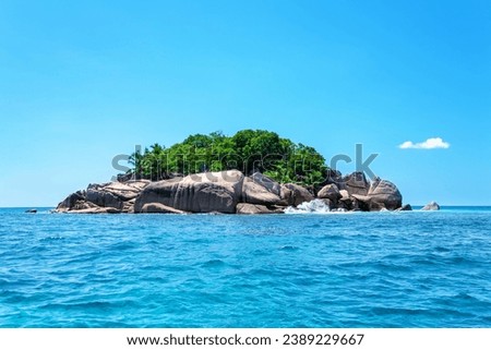 Coco Island, Island La Digue, Republic of Seychelles, Africa. 
Coco Island is situated near Island Felicite, Indian ocean. Royalty-Free Stock Photo #2389229667
