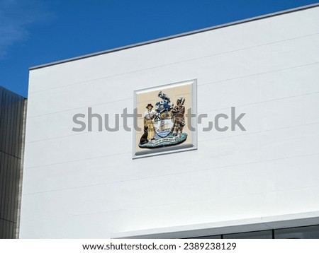 Lower Hutt city coat of arms, civic heraldry. Royalty-Free Stock Photo #2389238129