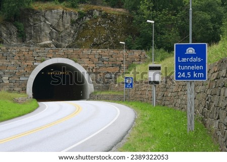 The Laerdals Tunnel, at 24. 5km the longest road tunnel in the world, Norway