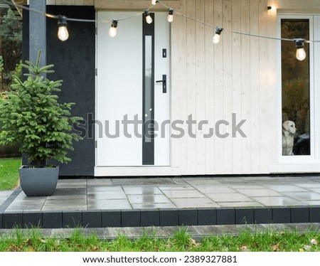 White front door,  modern entrance door