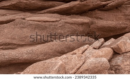Material rock stone stage or podium display product with Brown wall outdoor textured crack stones background