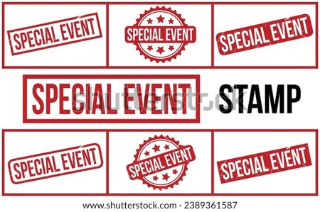 Special Event Rubber Stamp set Vector