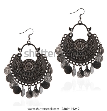 White Background Indian Handicrafts Earrings Photoshoot for Online line Platforms  