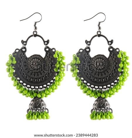 White Background Indian Handicrafts Earrings Photoshoot for Online line Platforms  