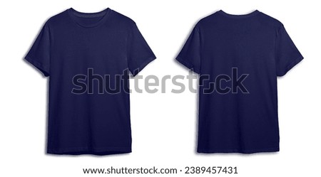 Navy blue t-shirt template for design and mockup purposes for you Royalty-Free Stock Photo #2389457431