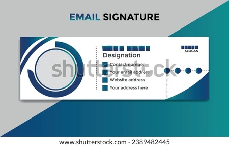 Email signature or email footer template