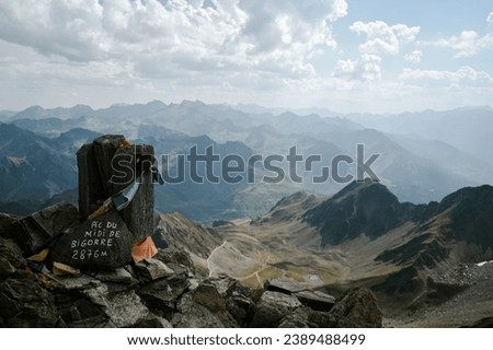 French Pyrénées mountains. Pic du Midi de Bigorres. Landscape. France Royalty-Free Stock Photo #2389488499