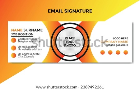 Email signature or facebook cover template
