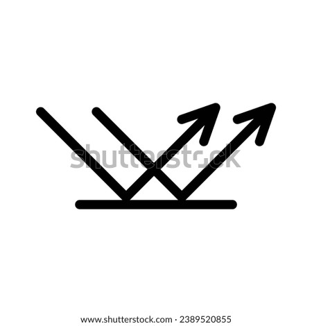 Surface reflection icon vector, sun resistant protection icon  Royalty-Free Stock Photo #2389520855