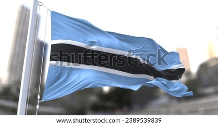 Flag of Botswana. National symbols of Botswana.