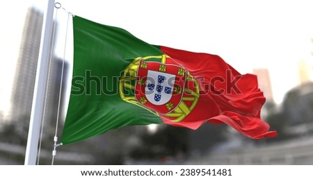 Flag of Portugal. National symbols of Portugal.