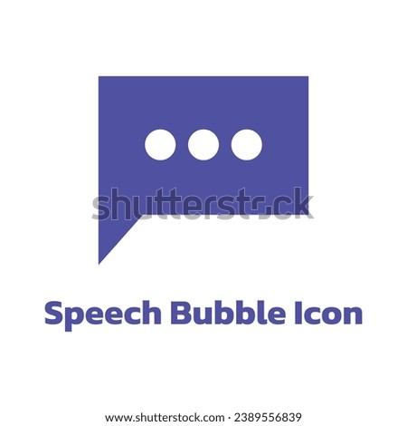Speech Bubble Vector, Speech Bubble Simple Clip Art, Speech Bubble Icon.