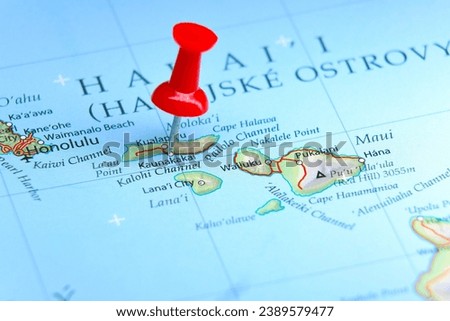 Kaunakakai, Hawaii pinned on map