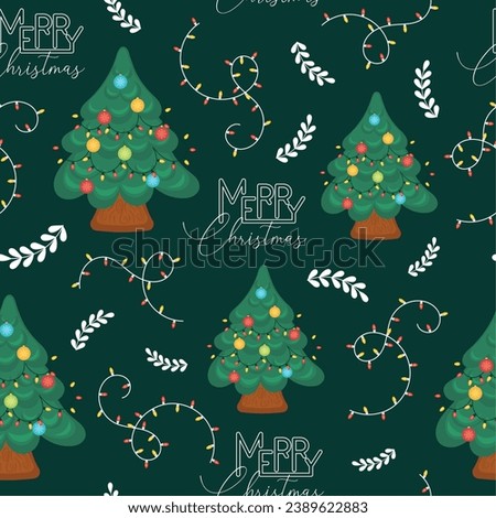 Christmas pattern background Gift wrapping paper Vector illustration