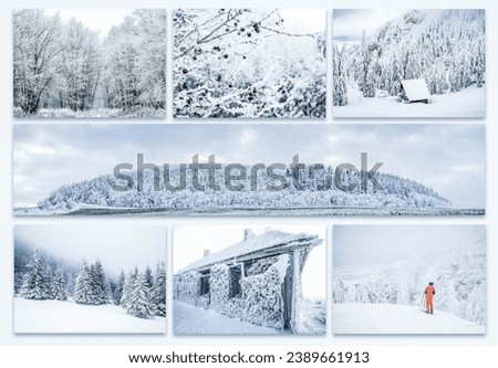 collection frozen winter landscapes white Christmas - original images to be found in my gallery