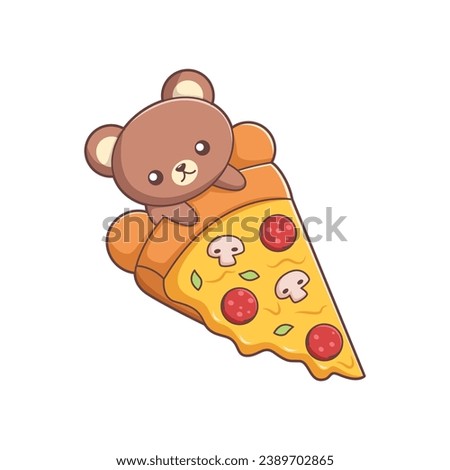 Cute Pizza Character Design Illustration
