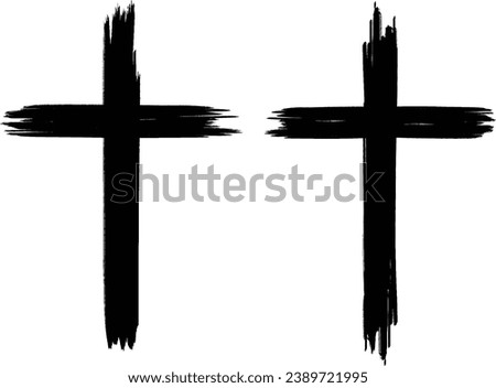 Faith, Christian, Jesus, Cross Png, Laser cut file, Artistic Cross, Painted Cross, Artsy Cross, Paint Brush, Old Rugged Crosses Royalty-Free Stock Photo #2389721995