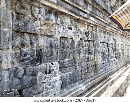 Beautiful Relief in Borobudur Temple