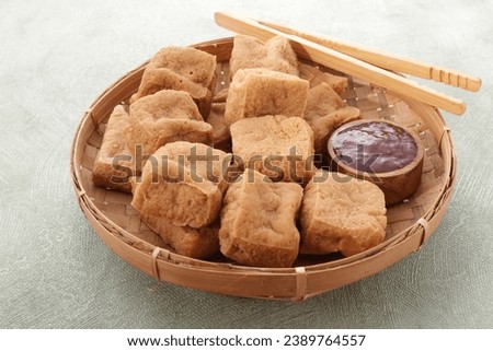 Tahu sumedang is a Sundanese deep-fried tofu from Sumedang, West Java, Indonesia. It was first made by a Chinese Indonesian named Ong Kino. It has some different characteristics from other tofu.