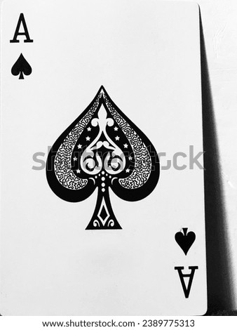 vintage ace of spades vertical stock photo 