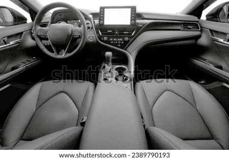 Inside moden car background, car elements and interior wallpaper