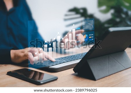 Business development to success and growth, Digital business marketing data management on virtual screen, Businessman analysis chart, Marketing strategic on tablets strategy and planning to corporate
 Royalty-Free Stock Photo #2389796025