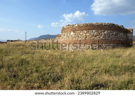 Roman castrum Diana Fortress in Kladovo, Eastern Serbia.It was almost square in shape, with rounded corners, with towers placed along the inner side of the ramparts.