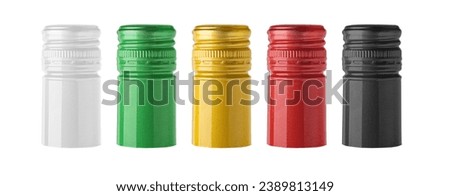 Colorful wine caps. Isolated on white background.With clipping path Royalty-Free Stock Photo #2389813149