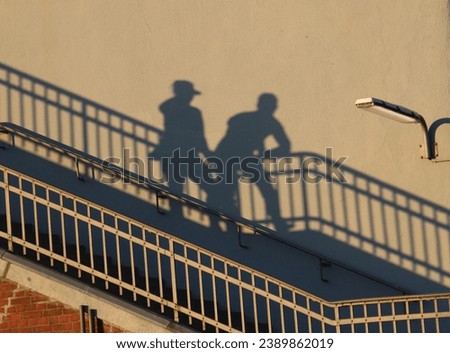 Shadow picture of two people