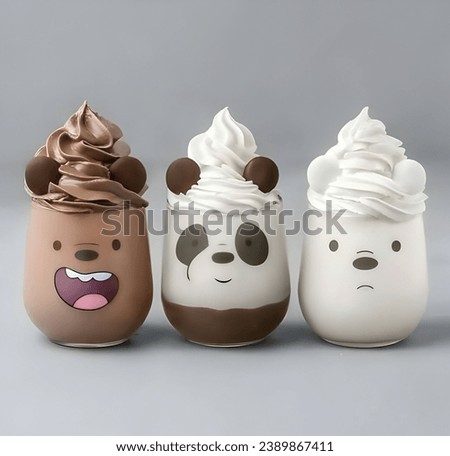 Ice-cream creativity bears cup created 