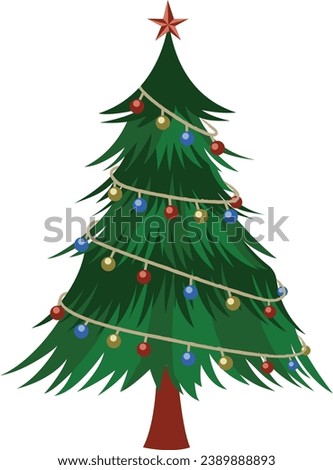 Embracing a rustic charm, this Christmas tree design showcases natural elements and earthy tones. It's perfect for those seeking a cozy and nostalgic ambiance during the holidays. #tree #clip #art