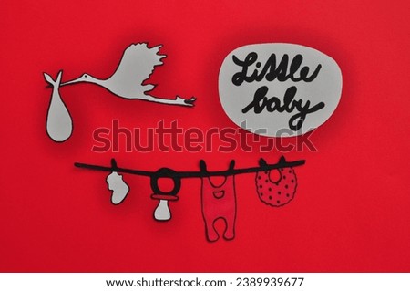 red little baby girl background 