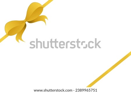 Gold bow to decorate a card, gift card or website. EPS10 vector
