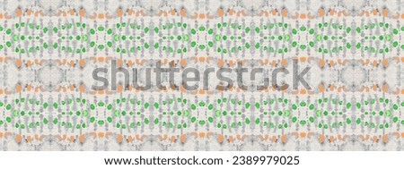 Seamless Watercolor Repeat Pattern Green Color Geometric Pattern. Grey Color Geo Tribal Batik. Seamless Stripe Boho Brush. Grey Colour Geometric Texture. Ethnic Bohemian Brush. Abstract Dyed Batik.