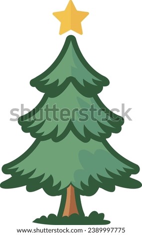  This whimsical Christmas tree design embodies the magic of the holiday season with vibrant color scheme. Its unique style brings joy and cheer to any festive setting. #pine #tree #clip #art #vector