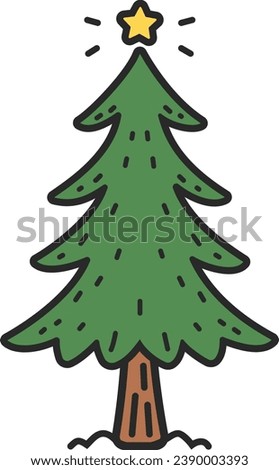 This whimsical pine tree design embodies the magic of the holiday season with and a vibrant color scheme. Its unique style brings joy and cheer to any festive setting. #pine #tree #clip #art #vector