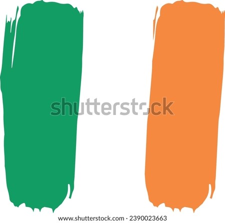 Ireland Flag Vector Aesthetic Paint Spill