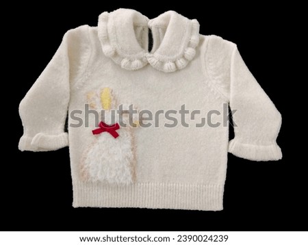 knitted cartoon design crew neck sweater