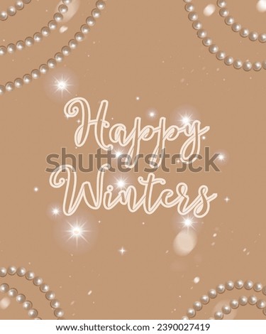 Happy Winters text written on abstract background, graphic design illustration wallpaper, digital art template 