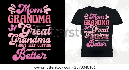 Funny Grandma Vintage Mother's Day T-shirt Design