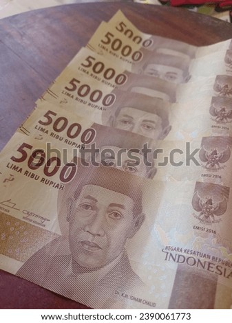 5000 rupiah banknote, Indonesian currency