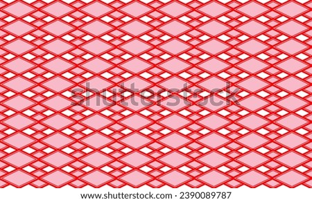 pink diamond with red bolder repeat pattern, replete image, design for fabric printing or background textures  Royalty-Free Stock Photo #2390089787