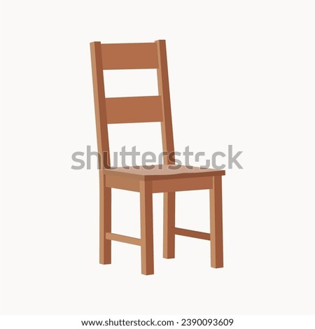 Wood Chair Vector illustration. Isolated